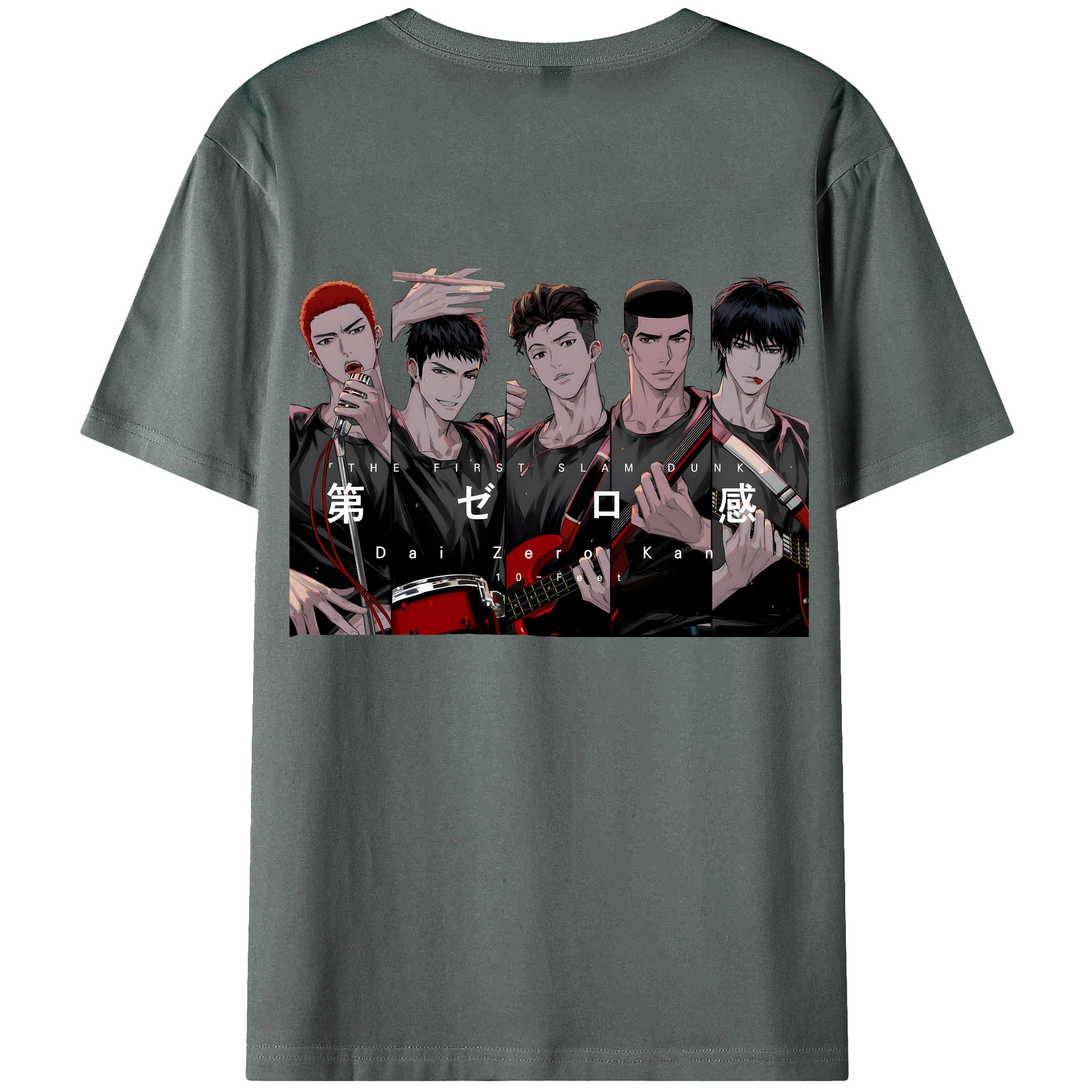 （画像用） SLAM DUNK／スラムダンク 綿100％ メンズ半袖Tシャツ（バックプリント） 通気性